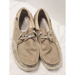 Hey Dude Brown Wally Stretch Iron Slip On Casual Shoes Mens 12 M Classic Mesh